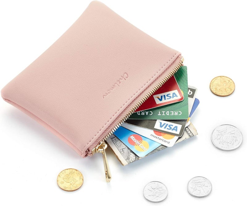 Chelmon Vegan Leather Coin Purse Pouch Change Purse With Zipper For Men Women - Image 2